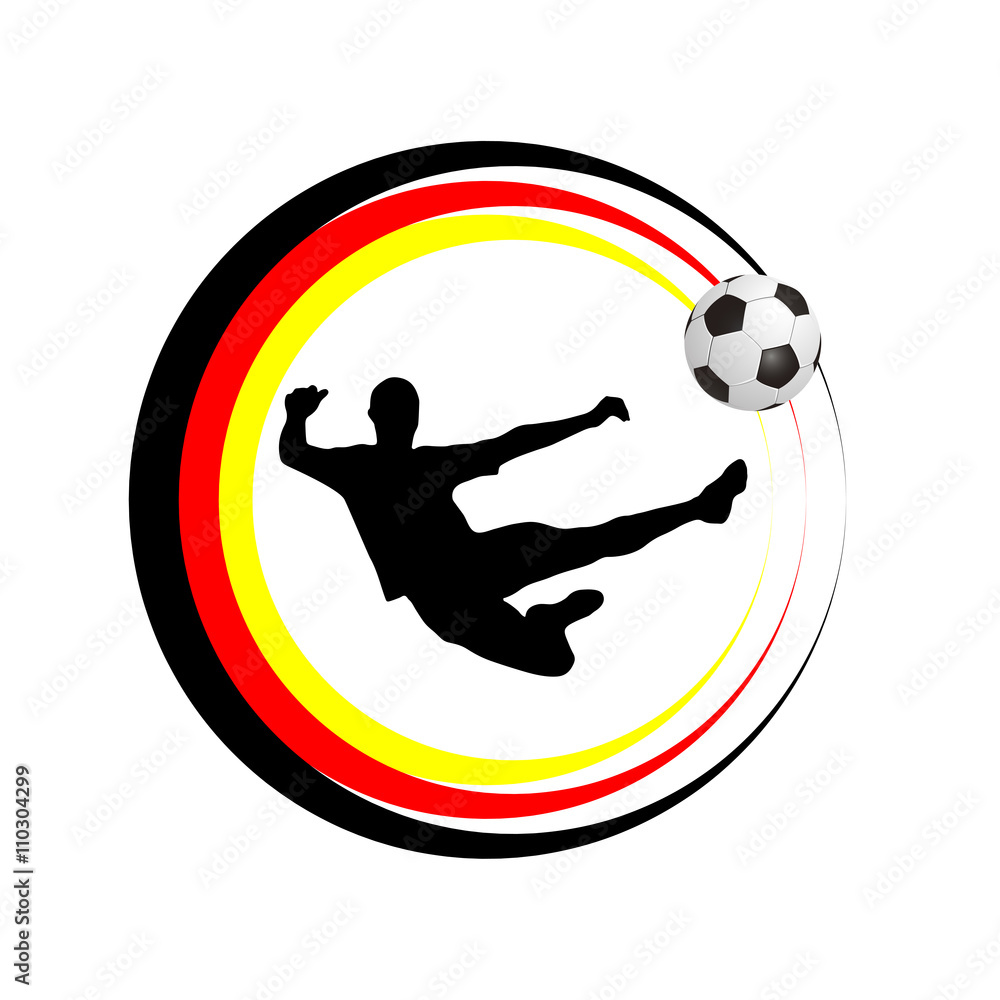 Naklejka premium Fußballspieler - Farben Deutschland
