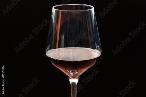 A Glass of Wine on a Black Background