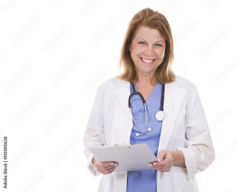 caucasian doctor on white caucasian doctor on white
