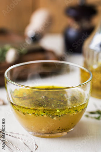 Homemade Vinaigrette with herb