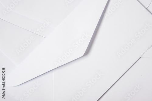 White envelopes texture background