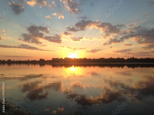 sunrise on the river