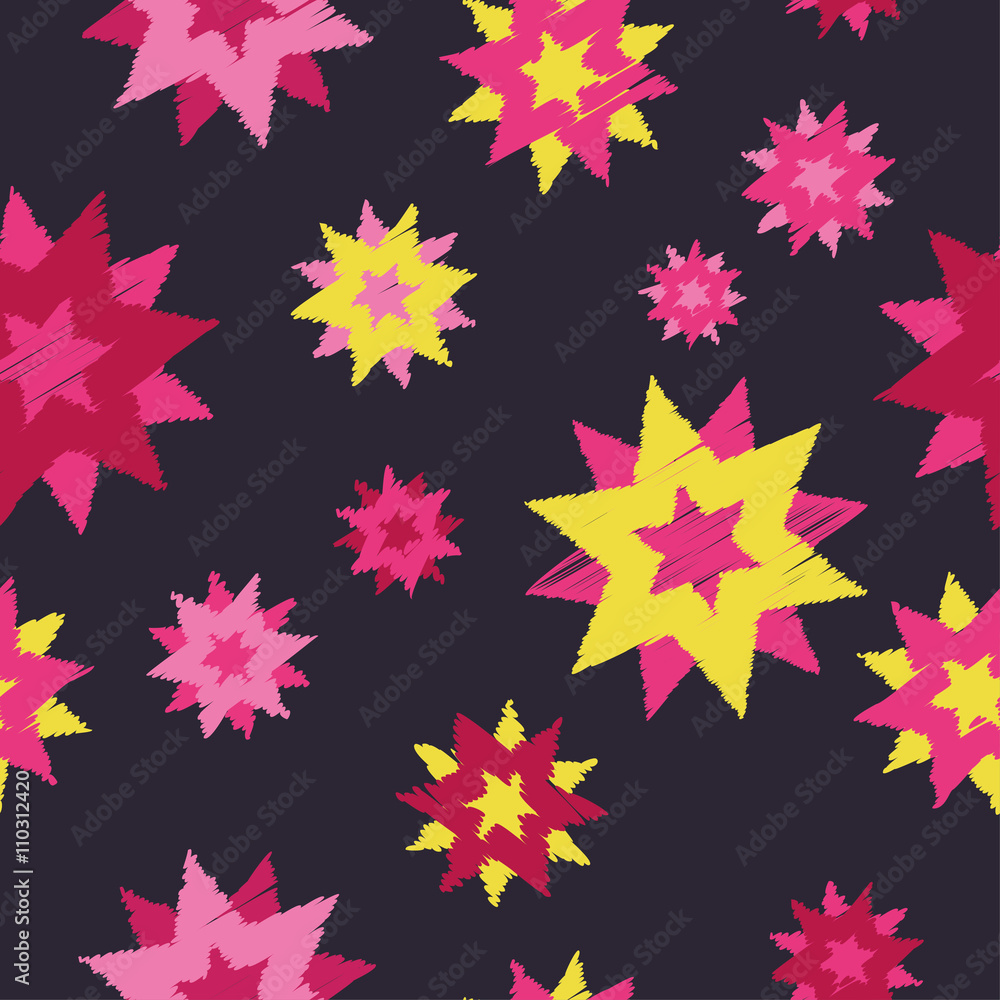 Seamless decorative vector background with stars. Print. Cloth design, wallpaper. Seamless decorative vector background with stars. Print. Cloth design, wallpaper.
