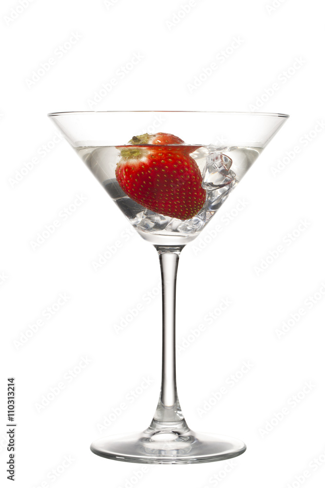strawberry in the martini