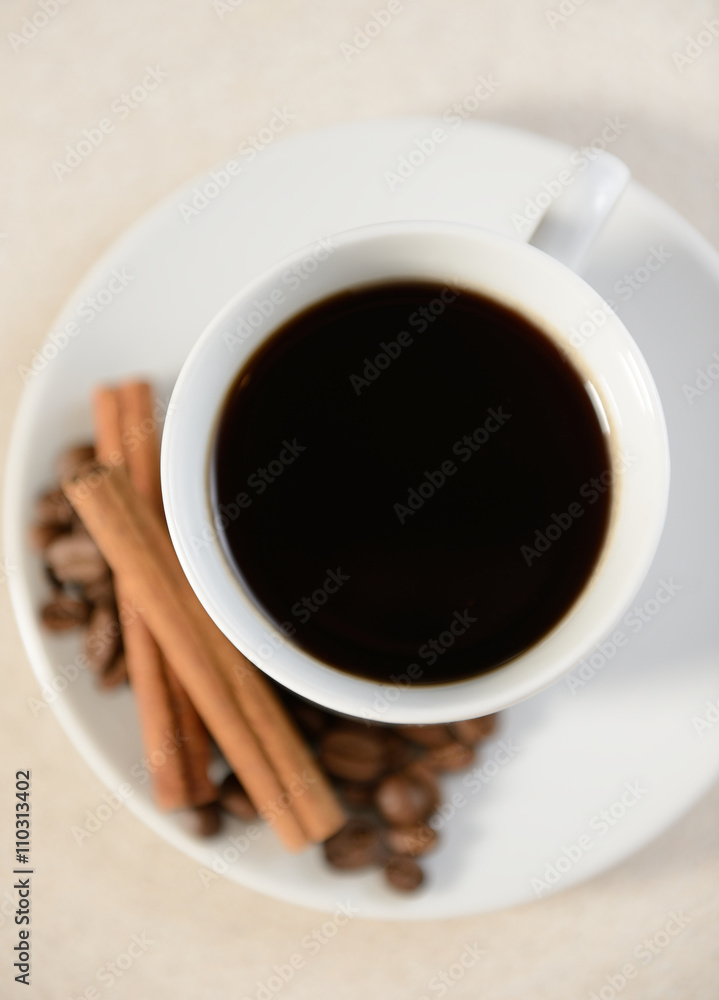 Fototapeta premium Cup of coffee with cinnamon