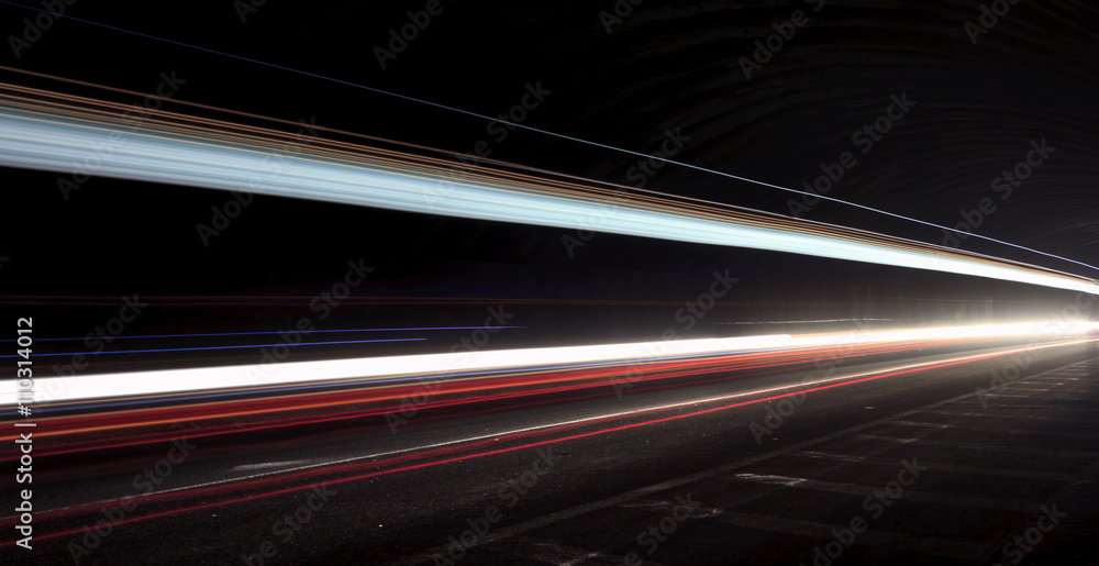 light trails in tunnel light trails in tunnel