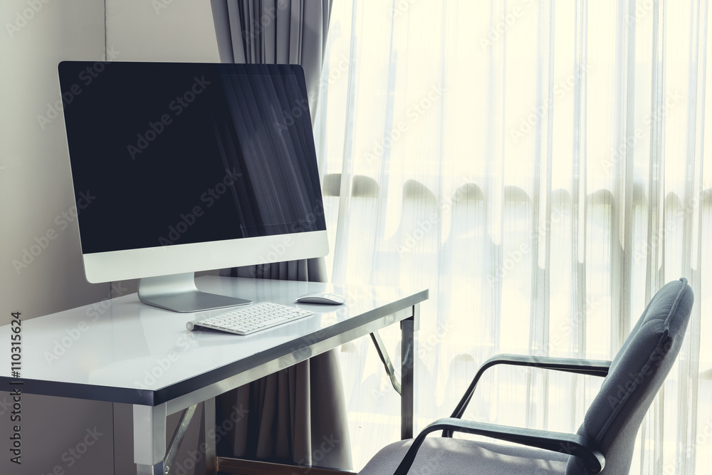 Blank computer desktop with keyboard, diary and other accesories Blank computer desktop with keyboard, diary and other accesories