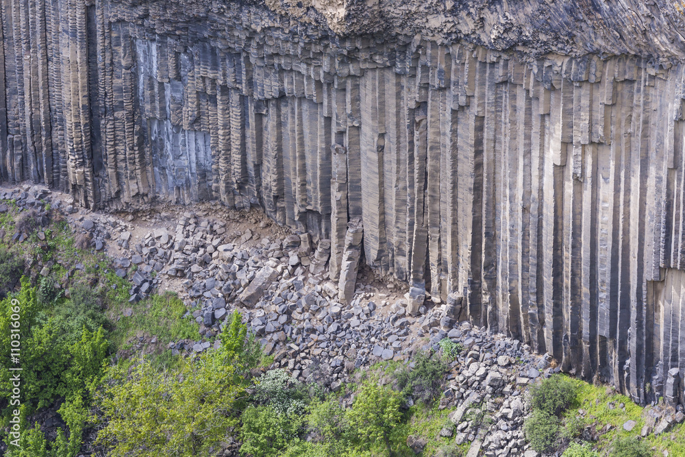 Unique geological wonder Symphony of the Stones near Garni, Arme