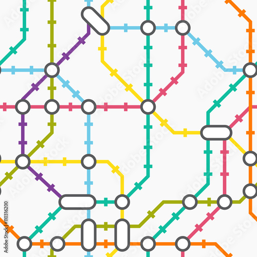 Subway map. Seamless pattern. Metro scheme background. Vector illustration EPS 10