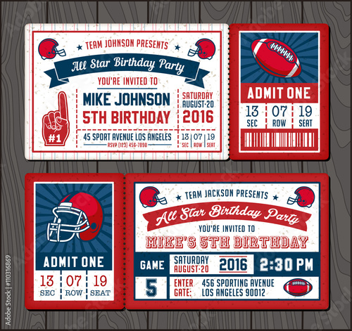 Football invite tickets 2