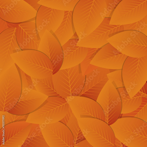 Orange Autumn Leafs. Vector illustration and Background.