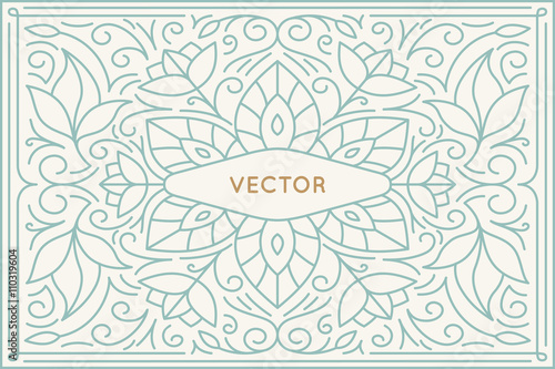 Vector poster design template and greeting card with copy space