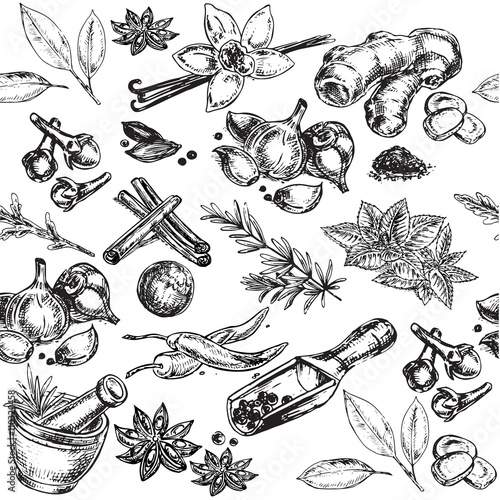 spice seamless pattern