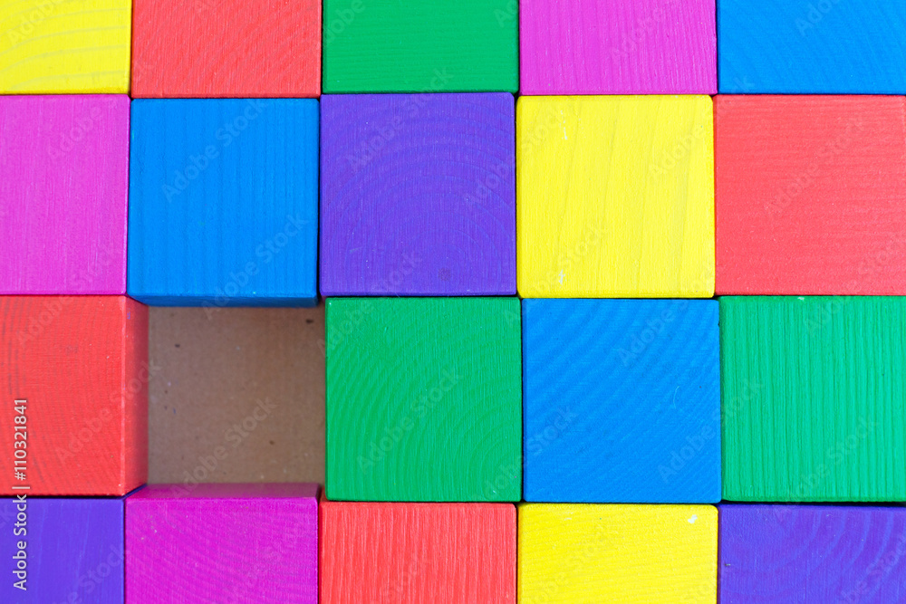 Children's toy - multicolored cubes (one cube is not enough) of Children's toy - multicolored cubes (one cube is not enough) of