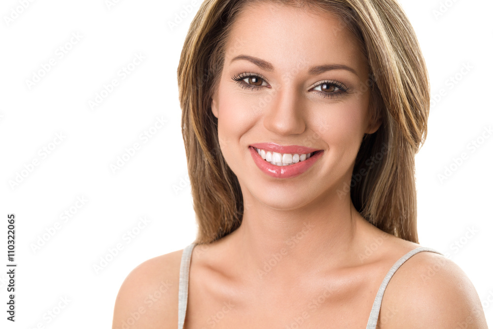 Portrait of girl with beautiful toothy smile Portrait of girl with beautiful toothy smile
