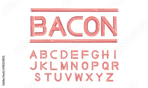 bacon font uppercase