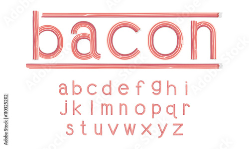bacon font  lowercase
