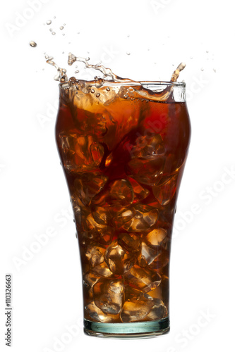 splashing cola drink photo