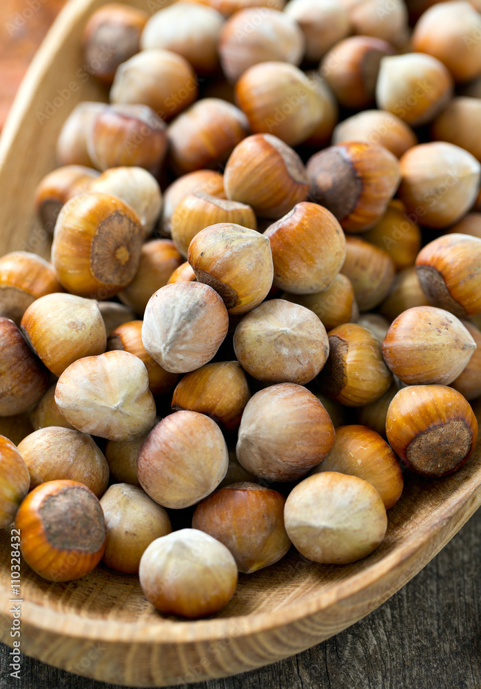 hazelnuts and autumn leaves hazelnuts and autumn leaves