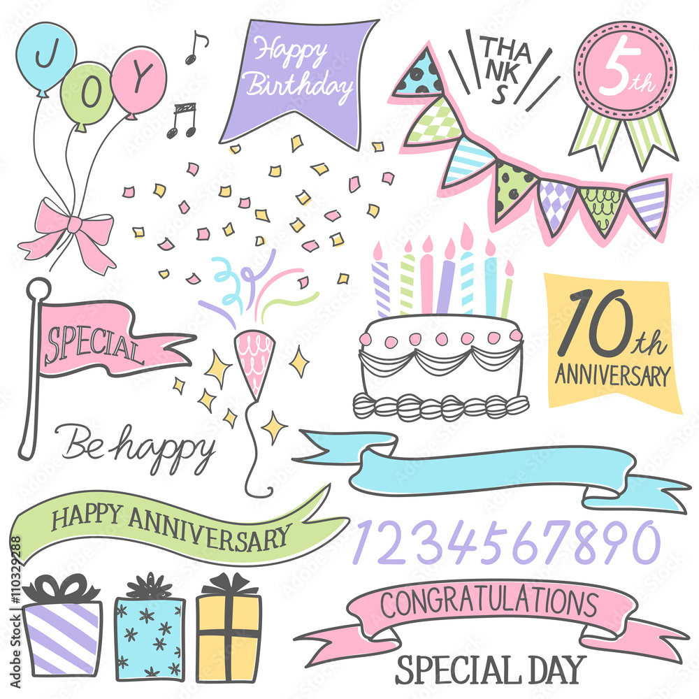 手書き風 アニバーサリー 周年 記念 デザイン Stock ベクター Adobe Stock 手書き風 アニバーサリー 周年 記念 デザイン Stock ベクター Adobe Stock