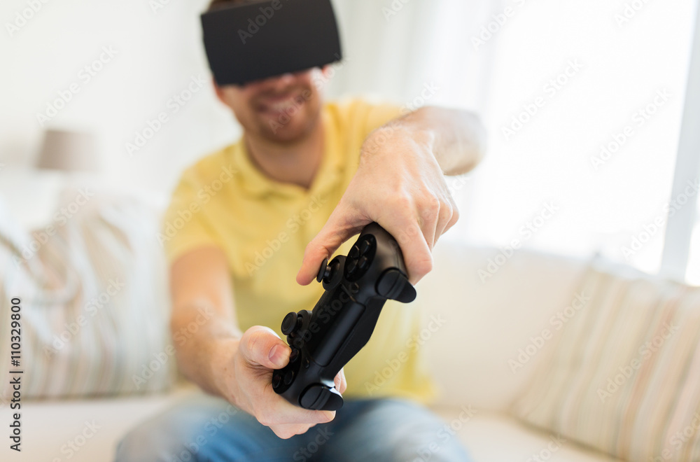 close up of man in virtual reality headset playing close up of man in virtual reality headset playing