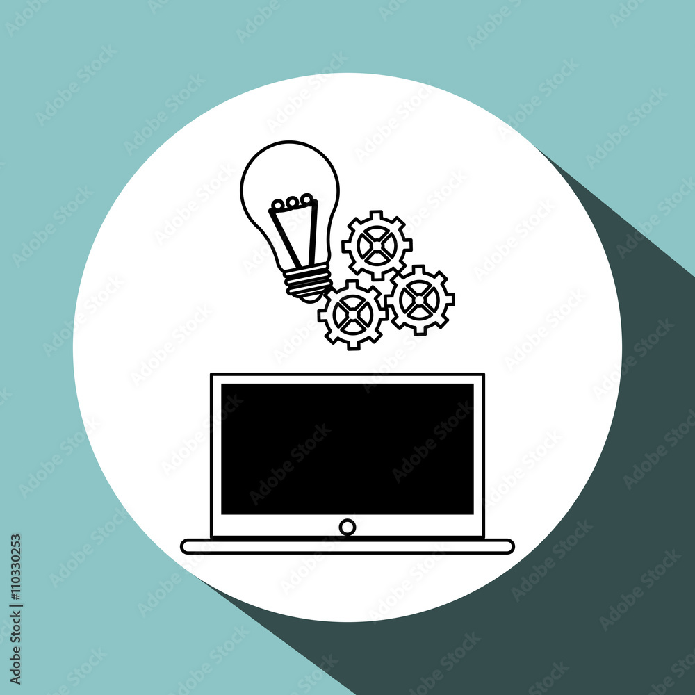 technology design. laptop illustration. media icon technology design. laptop illustration. media icon