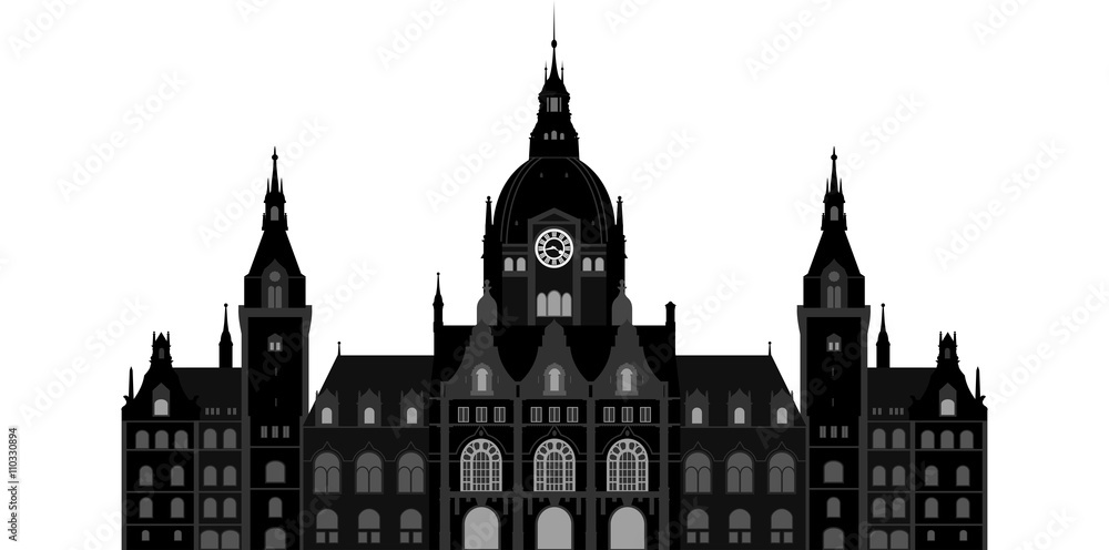 Hannover neues Rathaus // Vektor