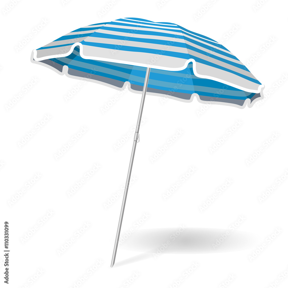 Parasol vacances plage bleu Stock Vector | Adobe Stock