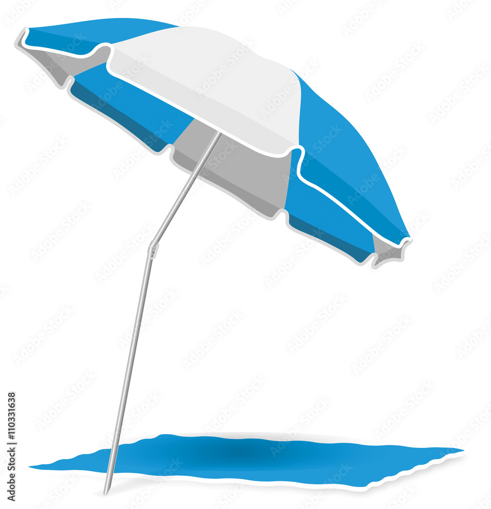 Parasol vacances plage bleu 4 Stock Vector | Adobe Stock