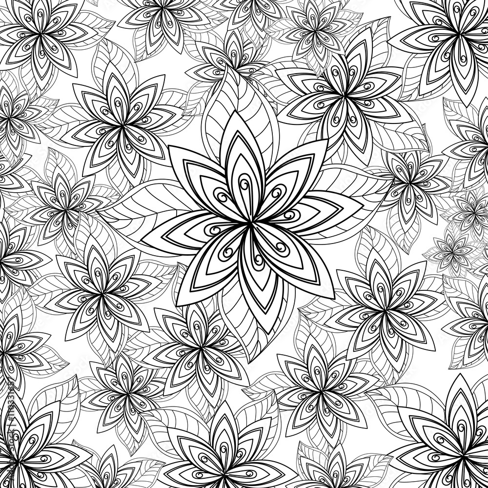Floral design. Doodle illustration. white background Floral design. Doodle illustration. white background