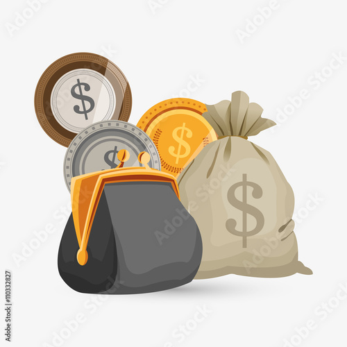 Money design. Financial item. Isolated illustration