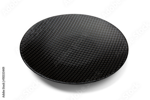 black plate isolated on white background