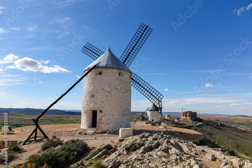 Consuegra windmills in the province of Toledo, Spain