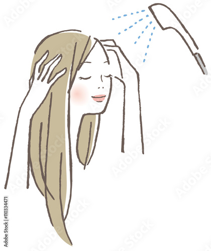 女性　シャワー