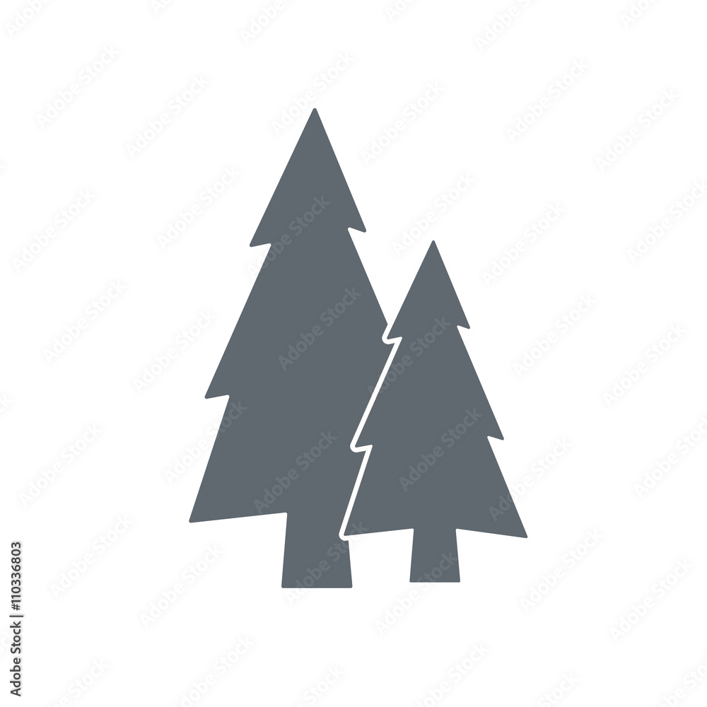 Fir Trees flat icon Fir Trees flat icon