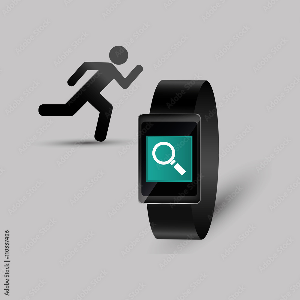 wearable technology design. social media icon, vector illustration wearable technology design. social media icon, vector illustration