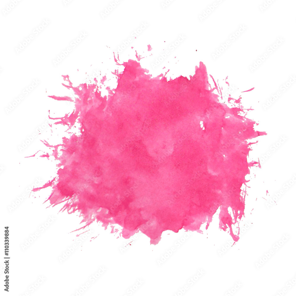 Vector watercolor splash isolated on white