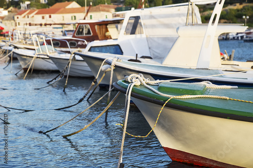 Moored boats