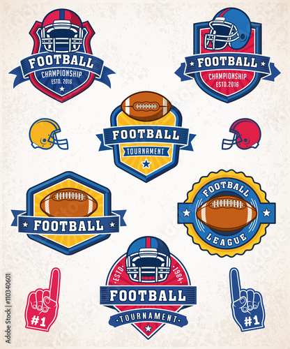 Vector American football logo and insignias