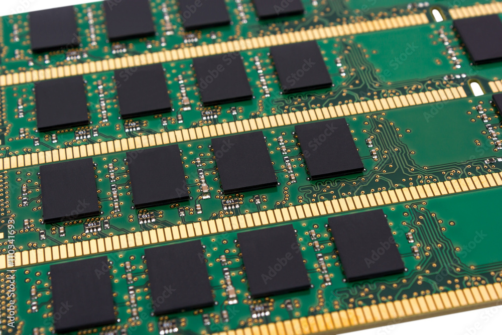 Electronic collection - computer random access memory (RAM) modu Electronic collection - computer random access memory (RAM) modu