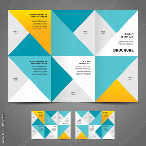 brochure design template vector trifold geometric abstract © vectorboom
