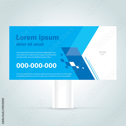 billboard geometric abstract stripes design template