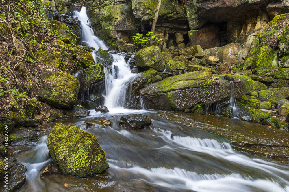 Waterfall in Lumsdale Valley in Matlock, Derbyshire, UK Waterfall in Lumsdale Valley in Matlock, Derbyshire, UK