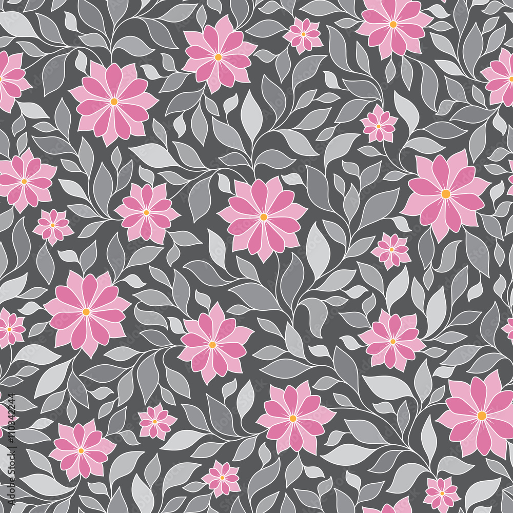 custom made wallpaper toronto digitalVector illustration of seamless pattern with abstract flowers