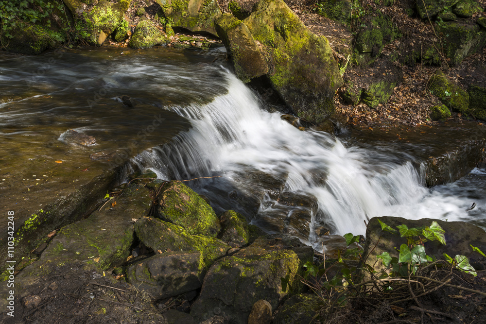Waterfall in Lumsdale Valley in Matlock, Derbyshire, UK Waterfall in Lumsdale Valley in Matlock, Derbyshire, UK
