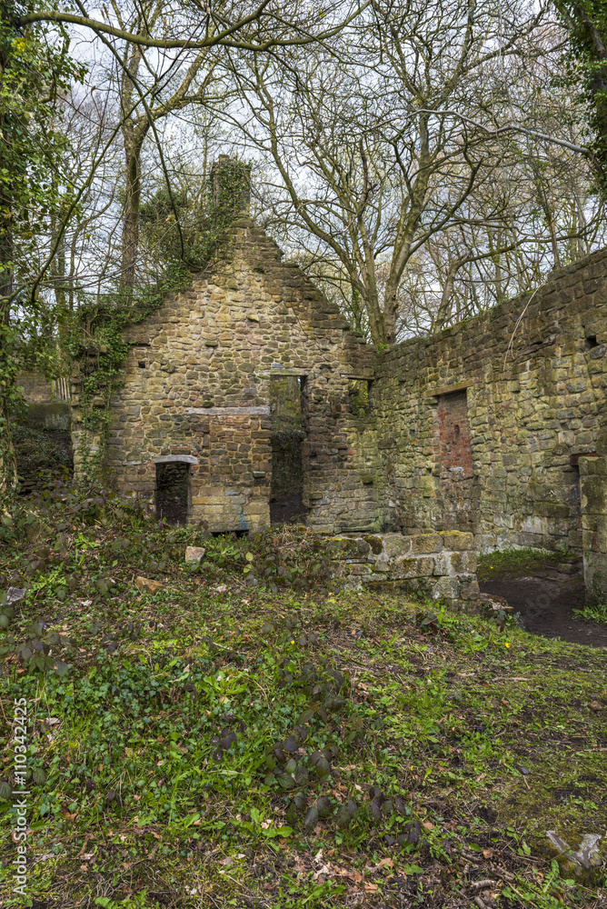 Old ruins in Lumsdale Valley in Matlock, Derbyshire, UK Old ruins in Lumsdale Valley in Matlock, Derbyshire, UK