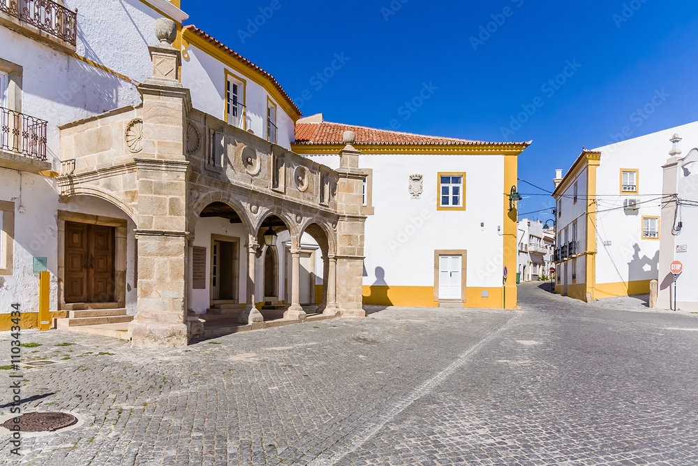 Grao-Prior Veranda in Crato, Alto Alentejo, Portugal. This veranda was the stage of the marriage of King Dom Manuel I, the most important king of the Sea-Discoveries Era in the 15th and 16th century.