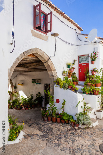 15th century Medieval Town-Hall  Antigos Pa  os do Concelho  in the Medieval Borough of Castelo de Vide  Alto Alentejo  Portugal.