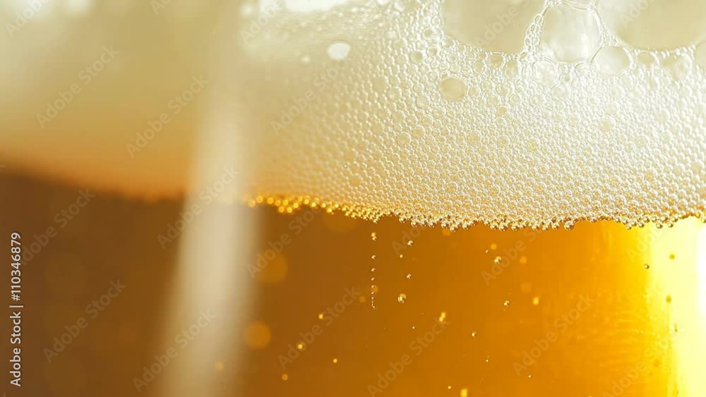 Beer bubbles in a glass Beer bubbles in a glass