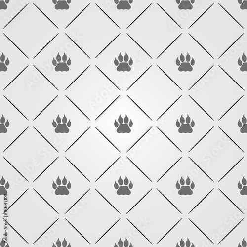 Modern Animal footprint pattern. Background. Vector
